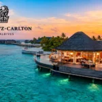 The Ritz-Carlton Maldives luxury island resort with overwater villas and sunset dining restaurant